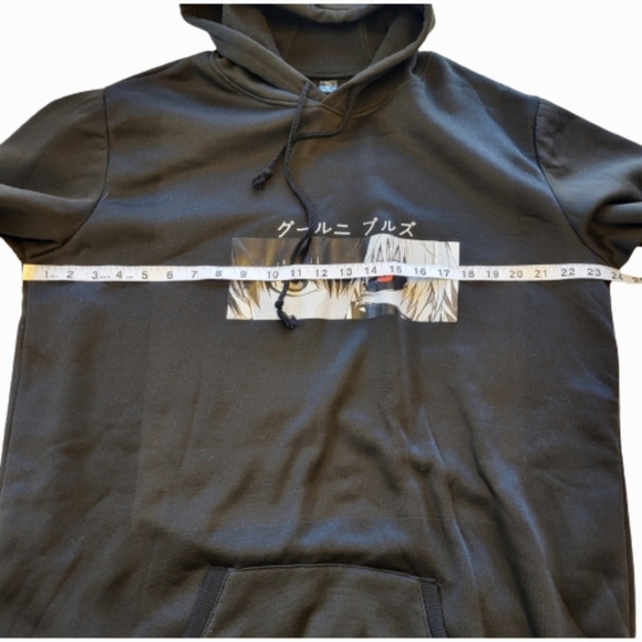 Hoodie Harajuku Anime Style Tokyo Ghoul Kaneki Ken Split Eyes Black Size 3XL - Picture 5 of 9